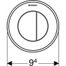 Кнопка смыва для унитаза GEBERIT TYPE 10 116,056.KH.1